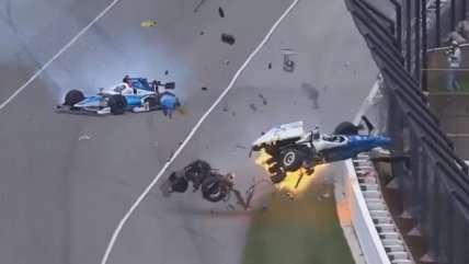   El violento accidente que destrozó el auto de Dixon en las 500 millas de Indianápolis 
