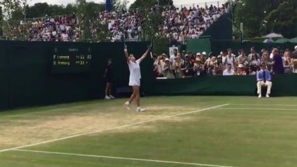   El punto con el que Fernanda Labraña avanzó en el torneo junior de Wimbledon 