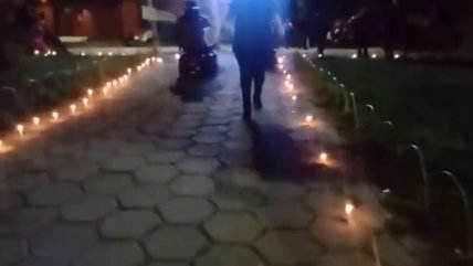   La velatón en memoria del dirigente social de Quintero fallecido 