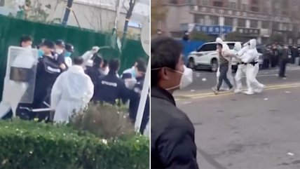  Trabajadores protestan contra las medidas implementadas por el Covid-19 en China  