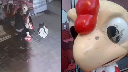   Vuelven a vandalizar estatua de Condorito y Washington en Concepción 