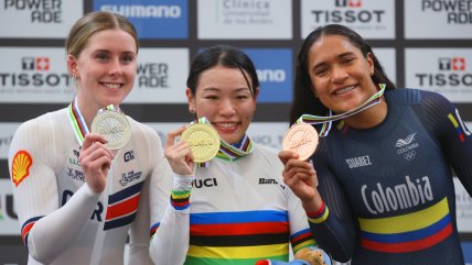   Mina Sato se colgó el oro en la final del keirin en Peñalolén 