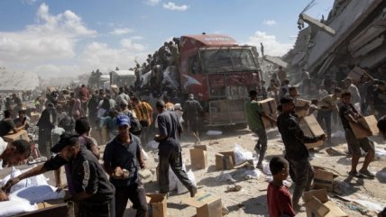  Dron de EE.UU. grabó a supuestos miembros de Hamás robando ayuda en Gaza  