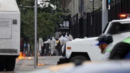   Encapuchados protagonizaron incidentes en las afueras del Instituto Nacional 