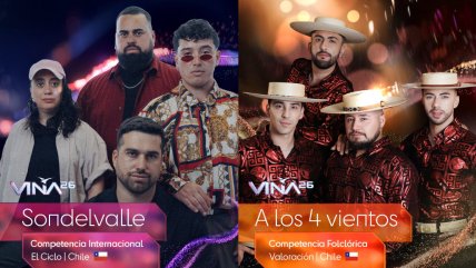   Sondelvalle y A los 4 vientos representarán a Chile en Viña 2026 