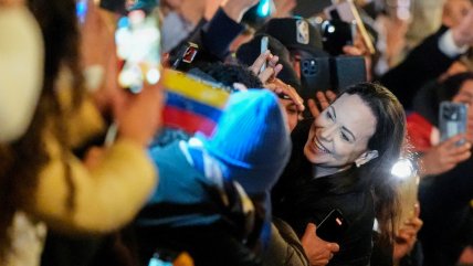   Machado saludó a sus seguidores en Oslo 