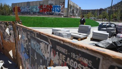   El avance de los trabajos de remodelación de la Plaza Baquedano 