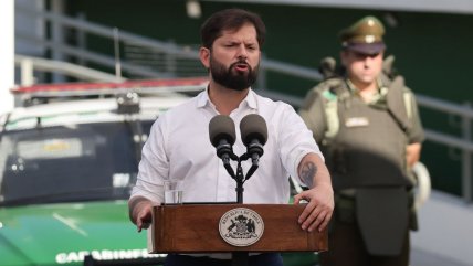  Boric en su última actividad en terreno: 