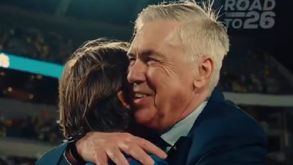   [VIDEO] Ancelotti bromeó con Modric tras triunfo de Brasil: 