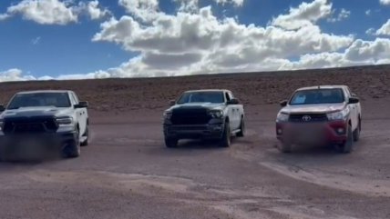   PDI recuperó cuatro vehículos tras persecución y ataque a balazos en pleno desierto 