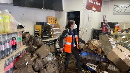   Dirección del Trabajo envió a casa a empleados de OXXO afectado por el aluvión 