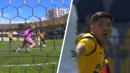   [VIDEO] Chandía aprovechó un rebote en el palo y marcó el cuarto gol de Coquimbo ante Colo Colo 
